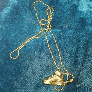 Jordan gold shoe necklace
